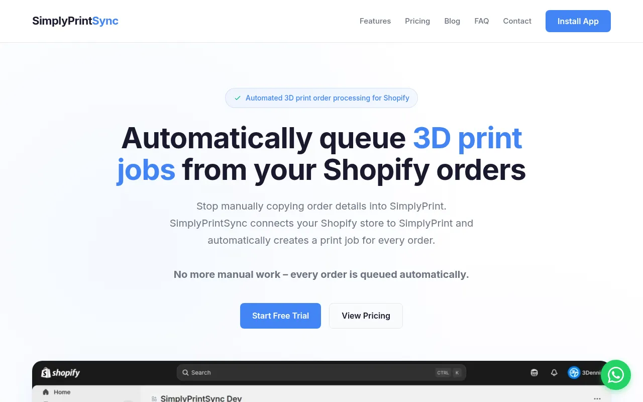 SimplyPrintSync Screenshot